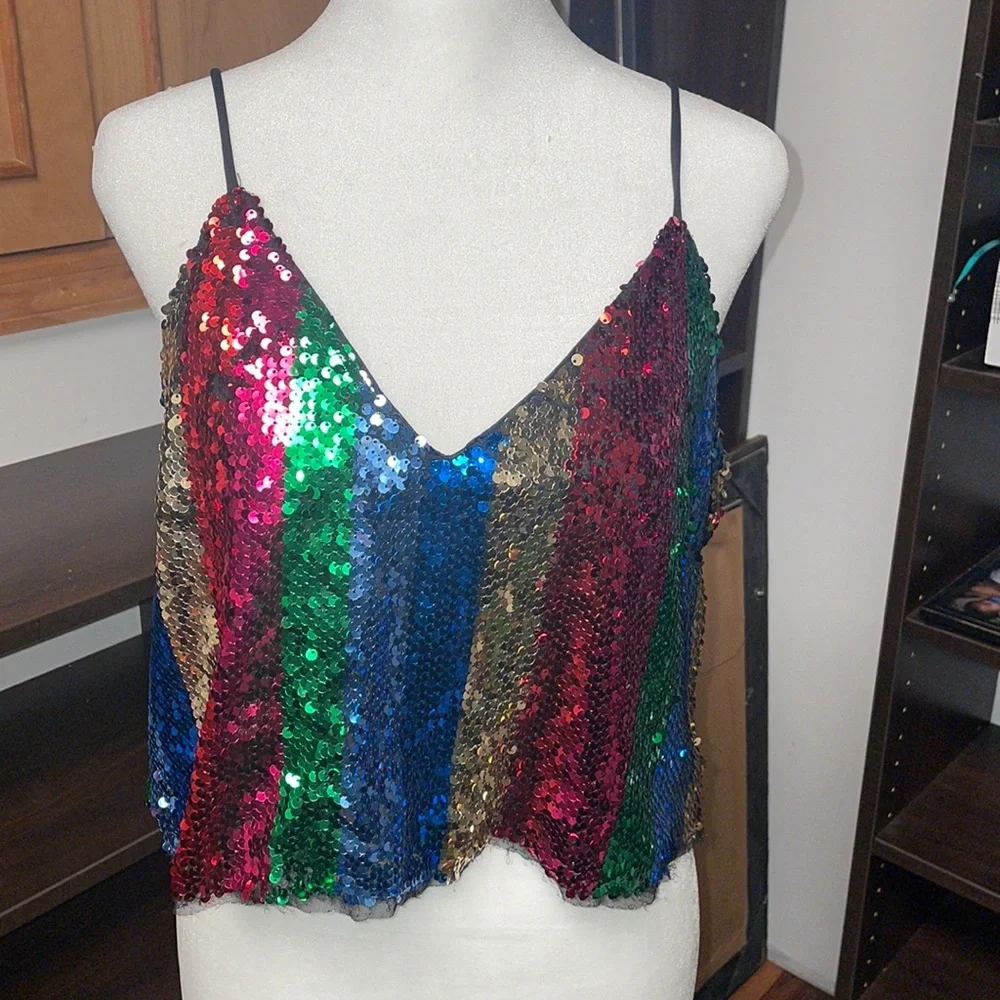 Multicolored sequin tank - Picture 1 of 4